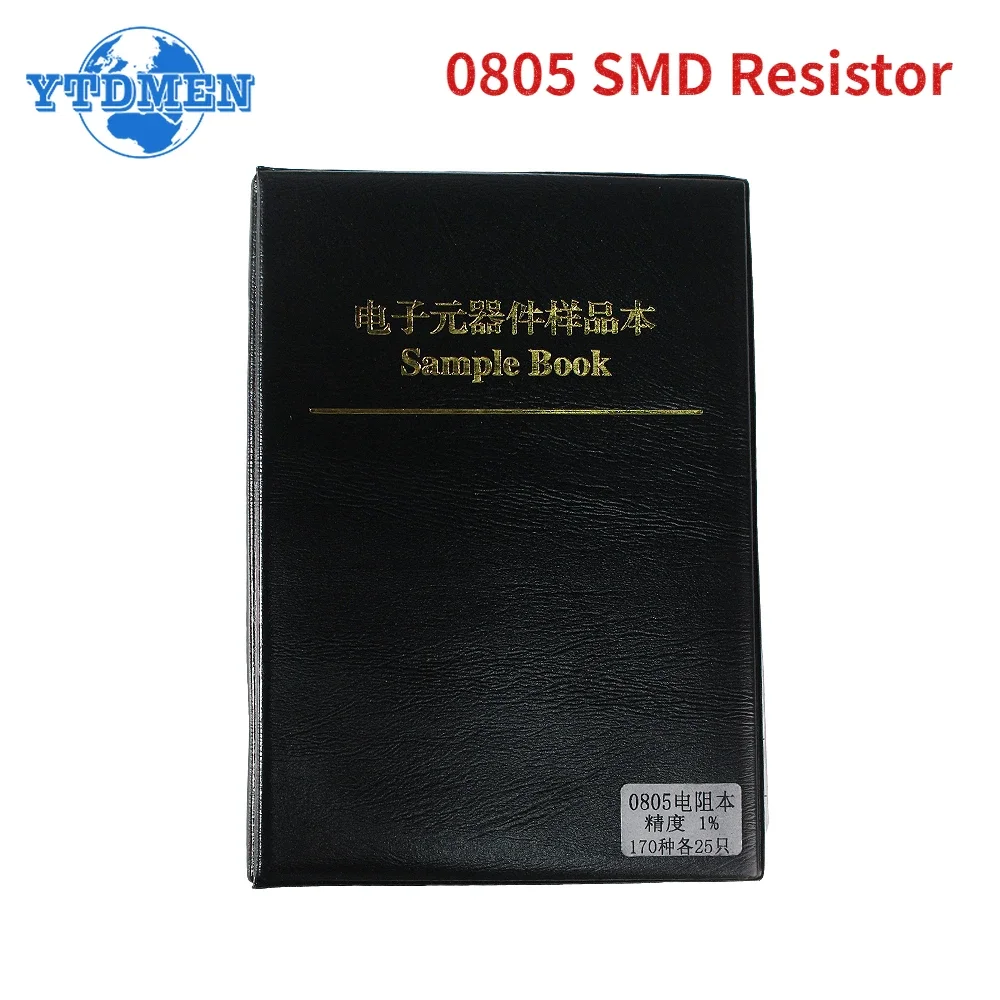 0805 SMD Resistor Book 1% 0R-10M 170 Types of Resistors 25 Pcs Each , SMD Chip Fixed Resistors Samples Assorted Kit