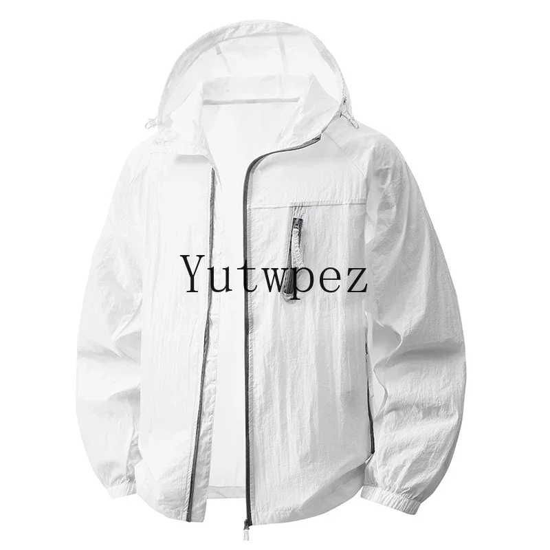 Go Hiking Sports UPF50+ Sun Protection Jacket Men Quick Dry UV Blocking Hoodie Summer Outdoor Cycling Windbreaker Activewear