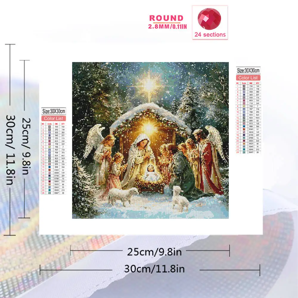 Momoart Diamond Embroidery Religion Mosaic DIY Winter Diamond Painting Jesus Picture Rhinestone Angel Portrait Wall Decor