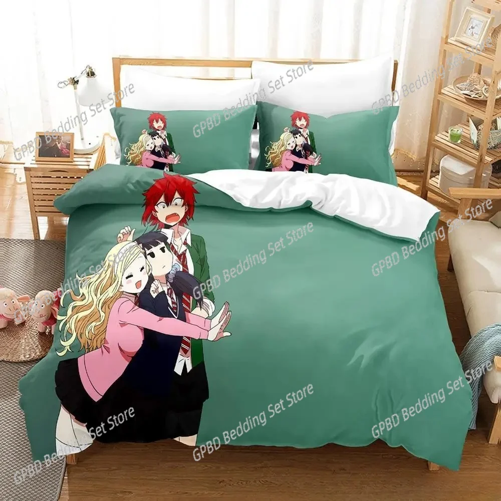 

Tomo-chan Is a Girl! 3D Bedding Set Duvet Cover Pillowcases Single Twin Full Queen King Size Home Decor Quilt Boys Gift