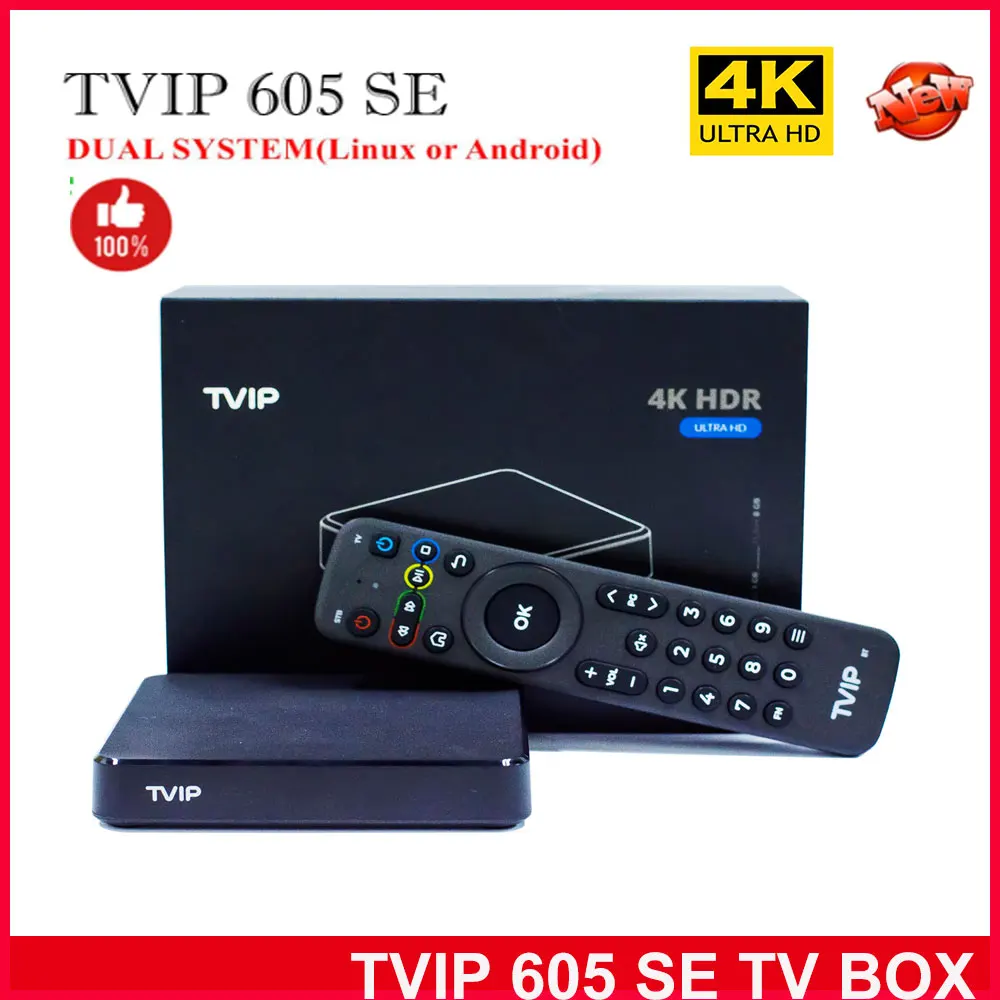 New arrival tvip605 se Nordic One Smart tv box Android & Linux OS 5G Dual WiFi 4K Scandinavian Sweden Set Top Box tvip box