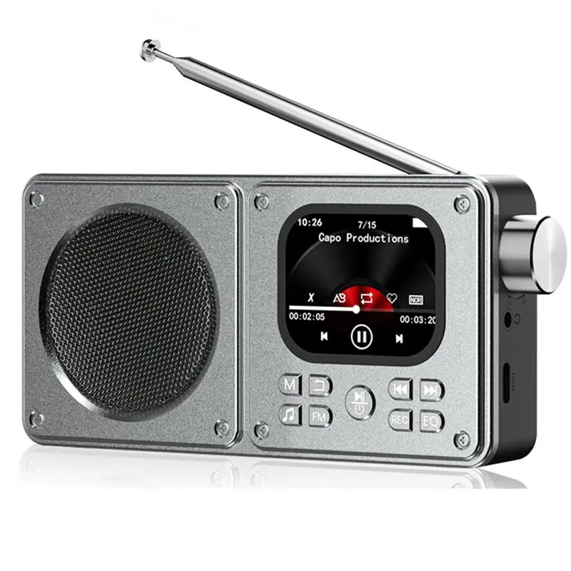 

Портативное FM-радио JABS-Mini с будильником, записью, 2-дюймовым IPS-экраном, MP3-плеером, Bluetooth-колонкой и поддержкой TF-карт