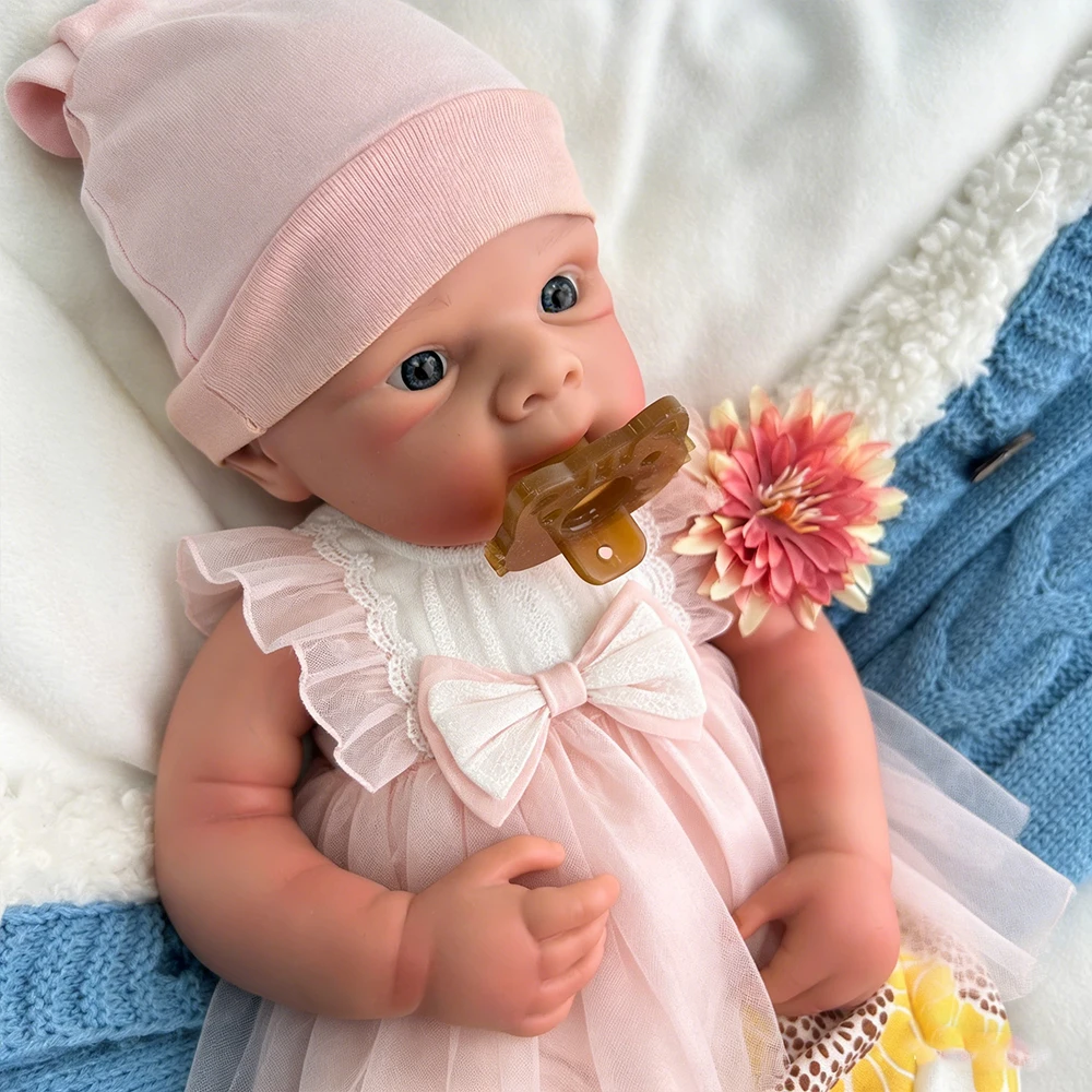 High Quality 50cm Bettie Can Open Mouth Realistic Silicone Reborn Baby Flexible Washable Art Doll for Advanced Collectors