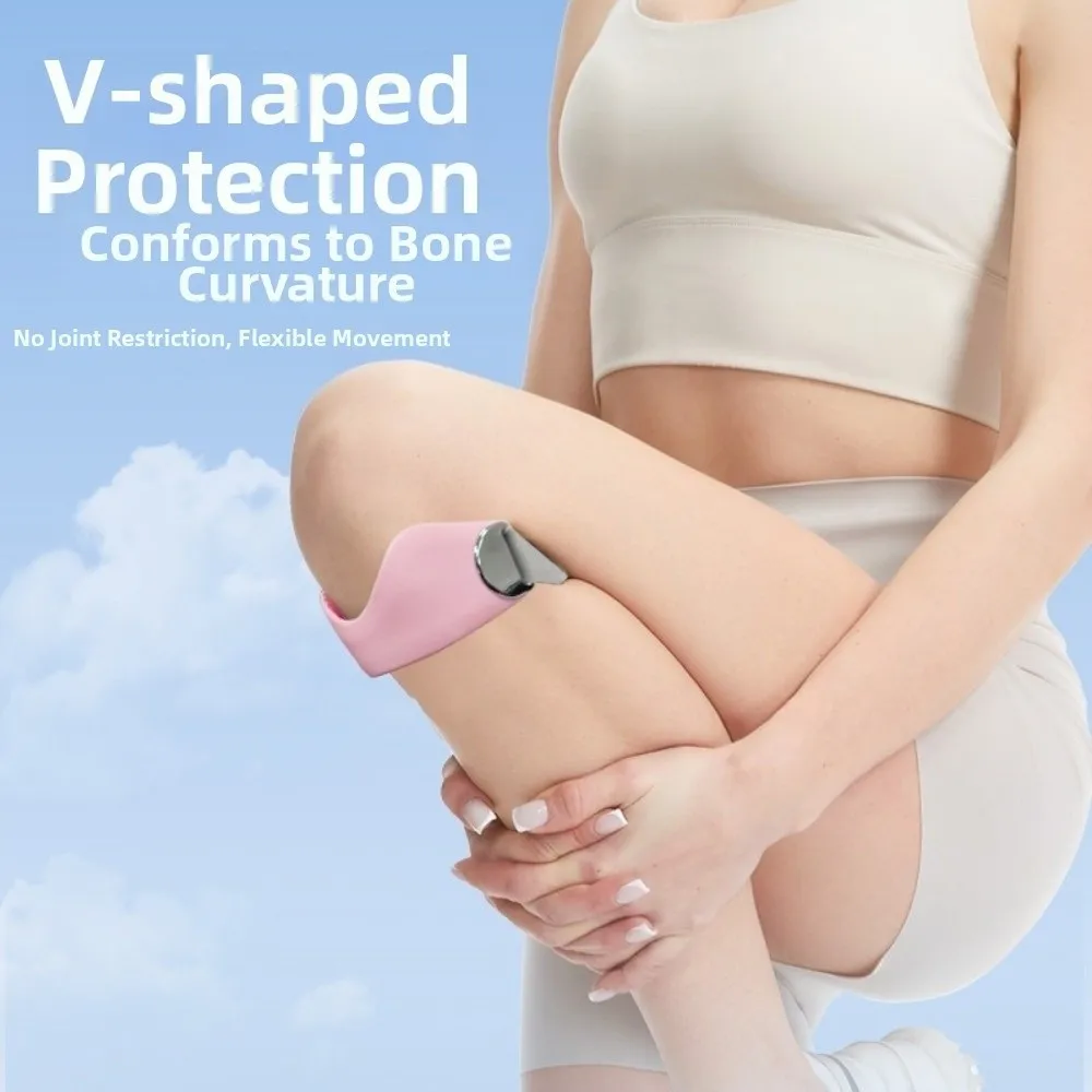 Silicone Knee Brace Breathable Non Slip Patella Knee Strap Air Cushion Absorbing Prevent Patella Stabilizer Women