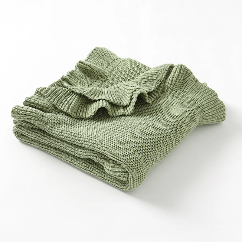 بطانية قماط موسلين محبوكة ناعمة ، بطانية استقبال للرضع ، أمان لحديثي الولادة ، رضيع ، صديق للجلد ، بلون واحد ، كلاب