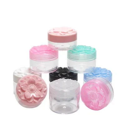 20 pz 50 pz 10g 15g 20g di Plastica Vuoto Vaso Cosmetico Pentola Da Viaggio Portatile Ombretto Trucco Crema Per Il Viso Contenitore Bottiglia Vasi Per Campioni