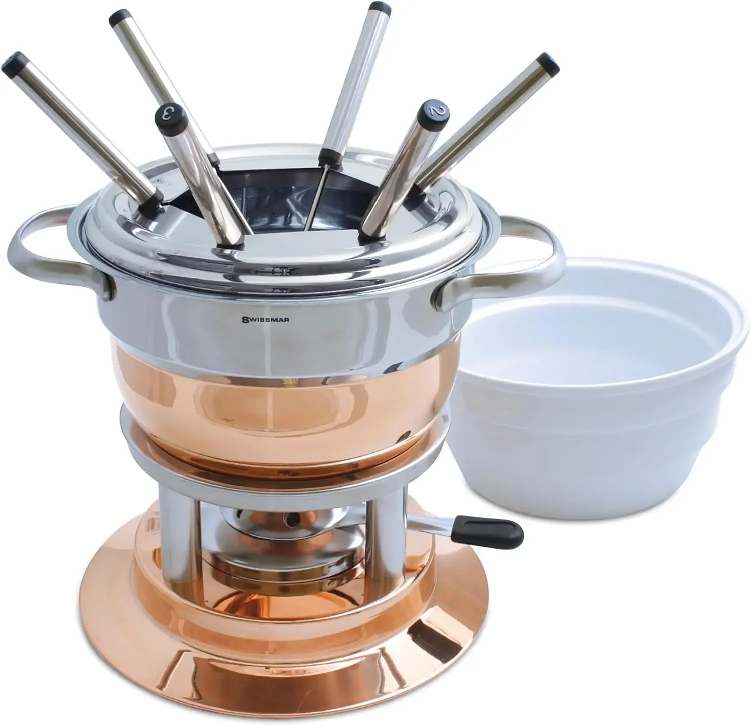Lausanne 11 Piece Copper Plated Fondue Set