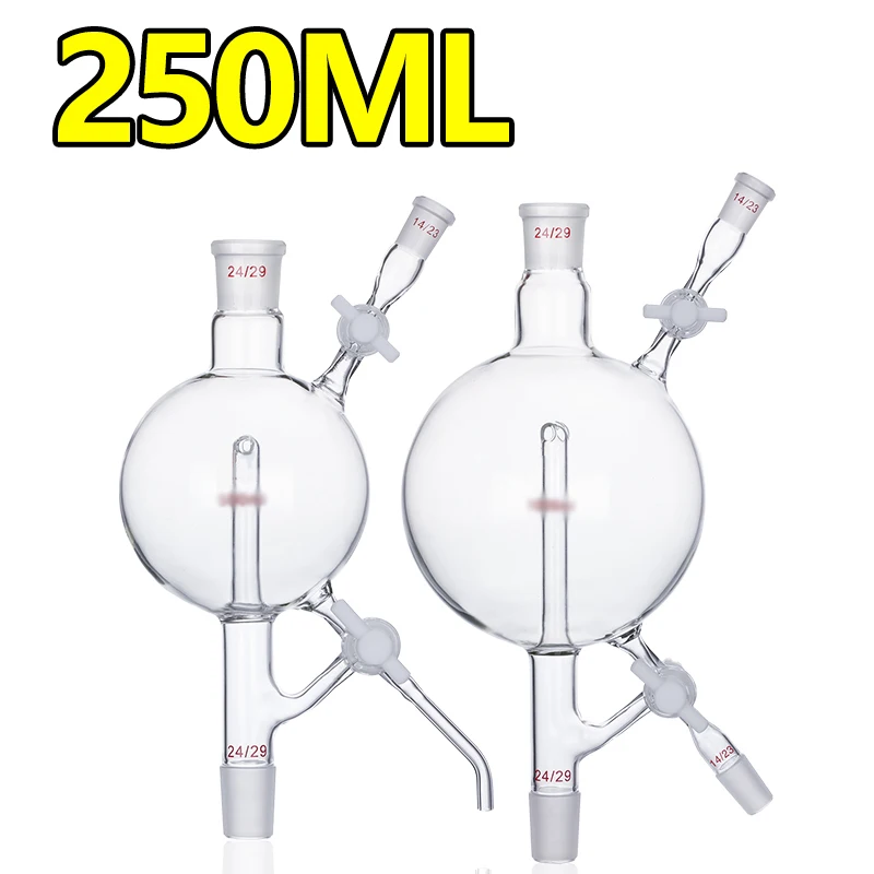Glass solvent distillation head, ground/bent mouth, PTFE piston, solvent treatment device 250ml