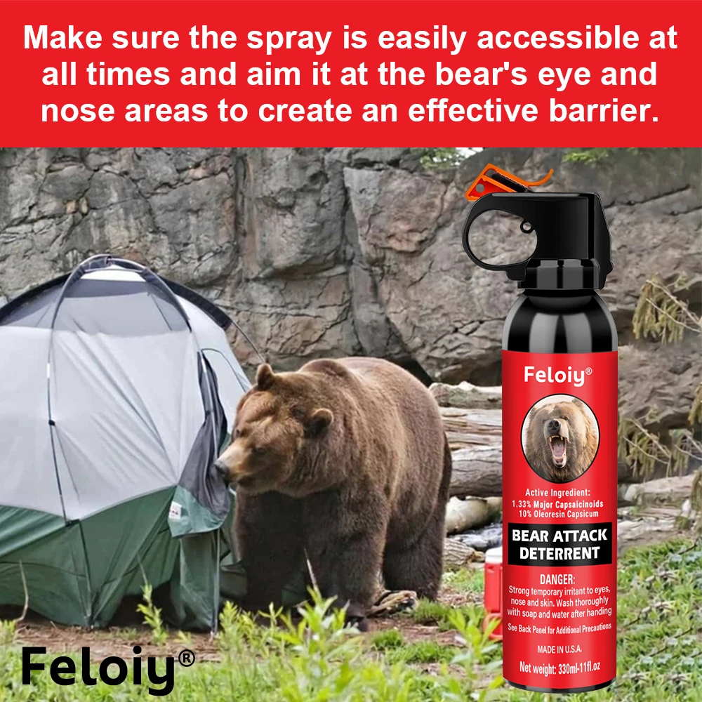 Pepper Spray 330ml Maximum Strength - Quick and Accurate Aim - Protective Spray, Easy To Carry, Quick Release Mist Barrier