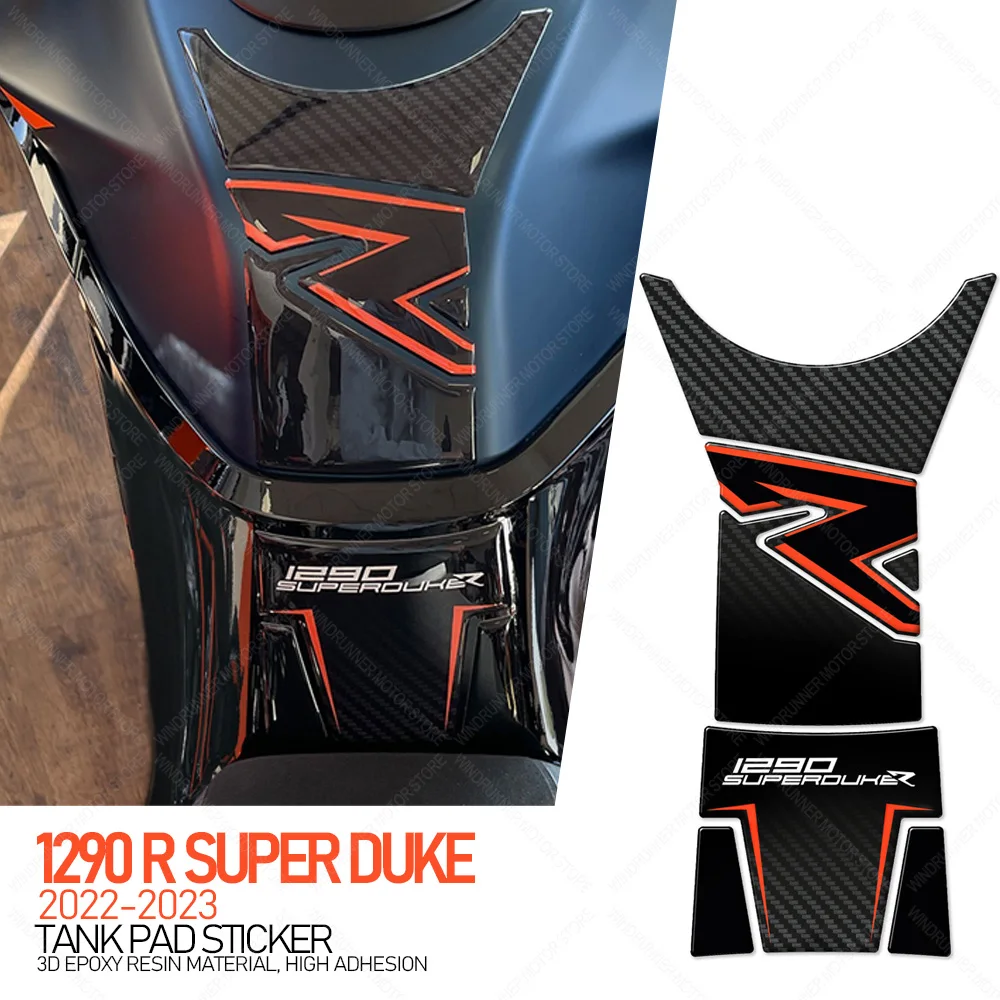 For 1290 R Super Duke 2022-2023 Motorcycle Waterproof Protection Sticker Tank Pad Stickers 3D Epoxy Resin Protective Sticker