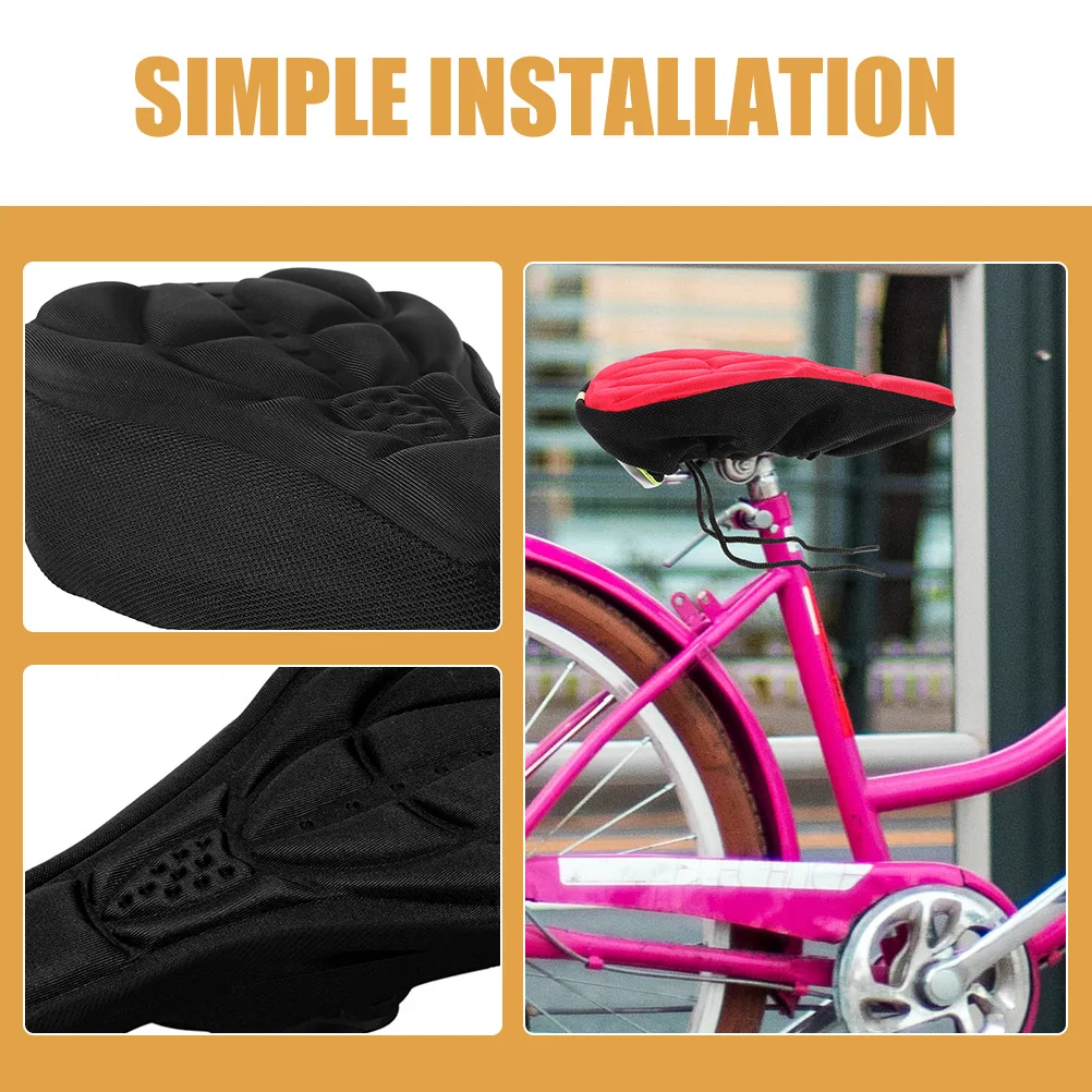 

2Pcs Professional Cycling Saddle Cover Comfortable Bike Seat Cushion Anti-Slip Durable for Road Mountain Bikes