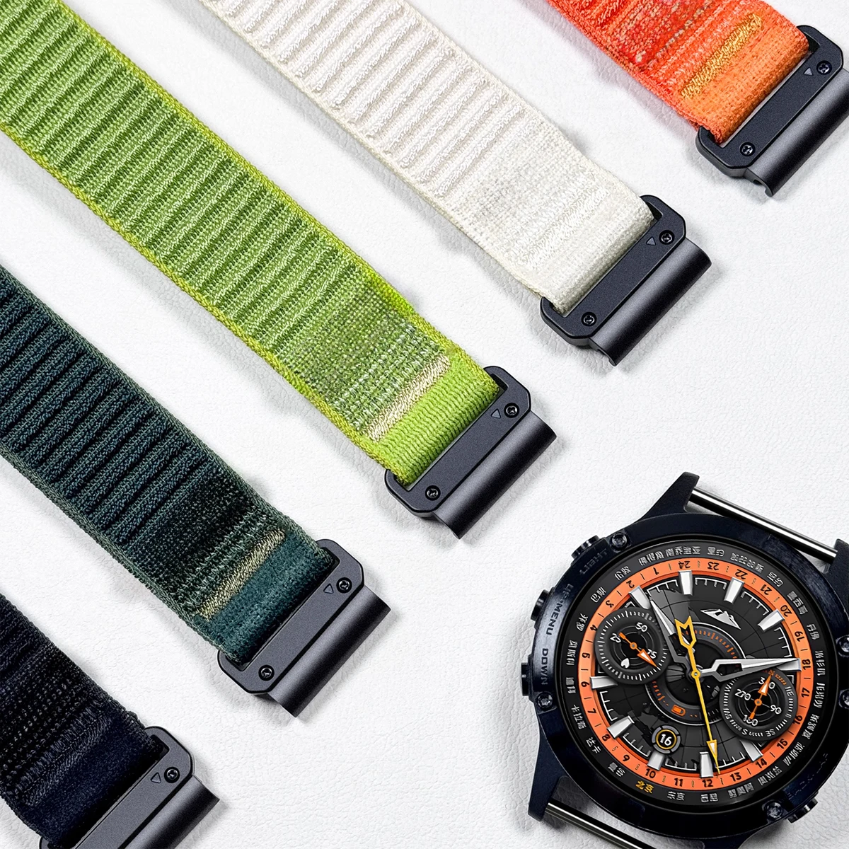 20mm 22mm 26mm QuickFit Nylon Band for Garmin Fenix 8 43mm 47mm 51mm 7 7X 6 6X 5 5X Plus/Enduro 3/Epix Pro Gen 2 Strap Bracelet