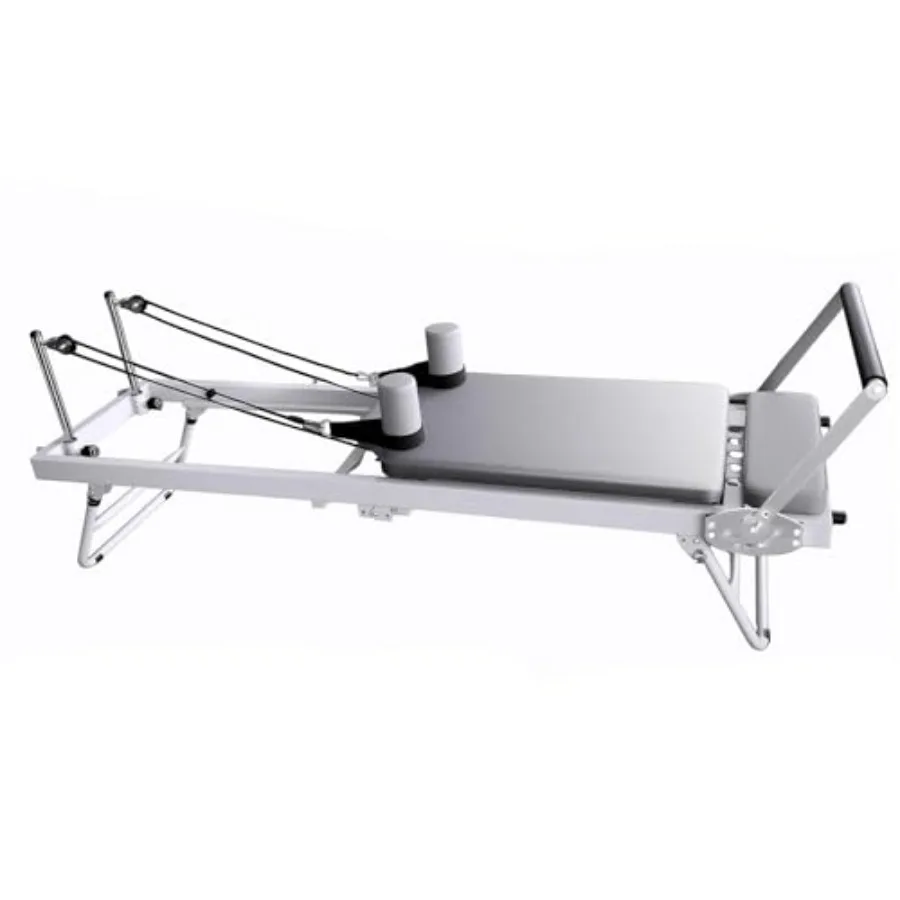 Foldable Pilates Reformer Machine for Home Gym Use Studio-Grade Equipment with Jump Board Springs and Cords Supports up to 440