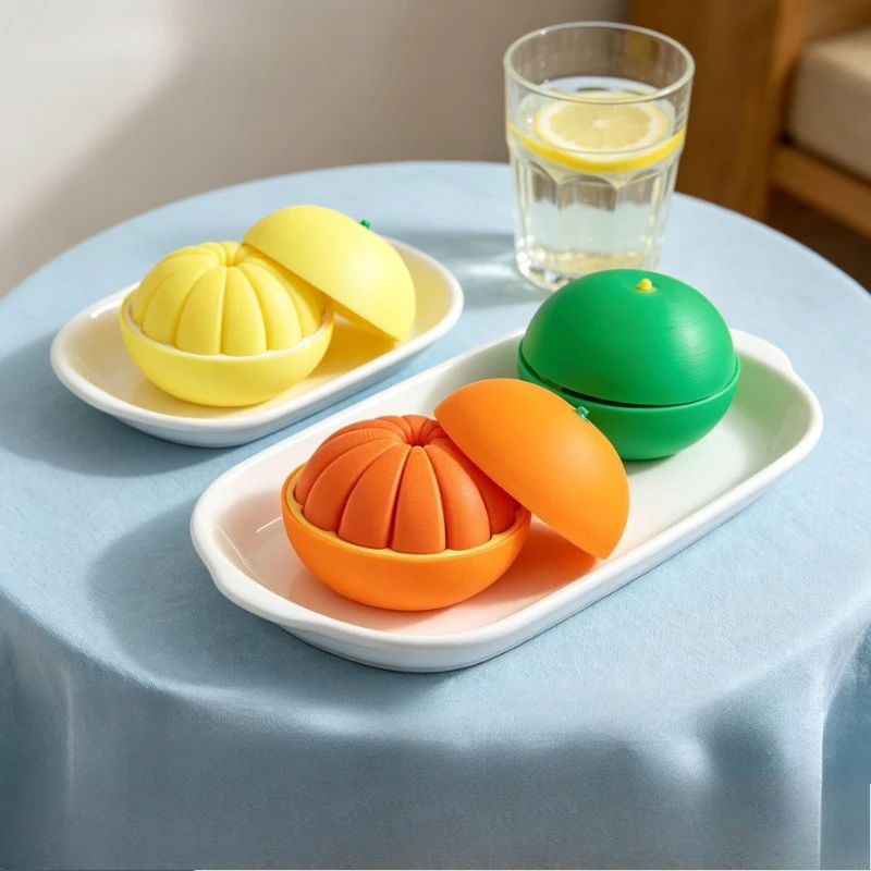 3D printed simulation orange decompression toy fruit model decorative item deformed ball creative craft item gift