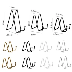 아이언 아트 디스플레이 스탠드 보관 랙, 사진 액자용 금속 이젤 스탠드, 유화 플레이트, 책 정리 선반 홀더
