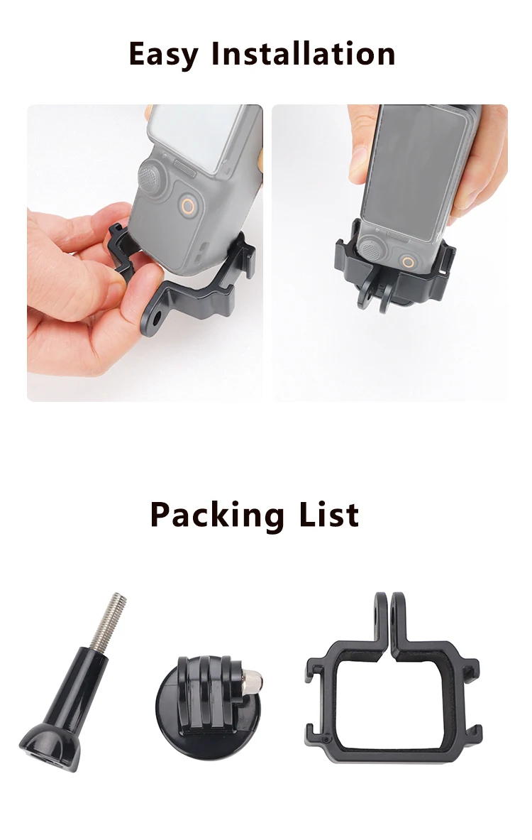 Erweiterungsadapter Schutzrahmen für Osmo Pocket 3 mit Kaltschuhhalterung für DJI Pocket 3 Gimbal Kamerahalterung Zubehör – Detail 20