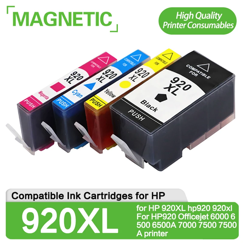 Magnetic 920XL Compatible ink cartridge Replacement for HP 920XL 920xl For HP Officejet 6000 6500 6500A 7000 7500 7500A printer