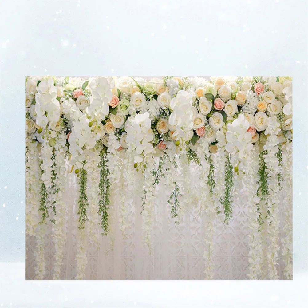 

3 D Backdrop Photo Colored Flowers Rose Photography Background Orchid