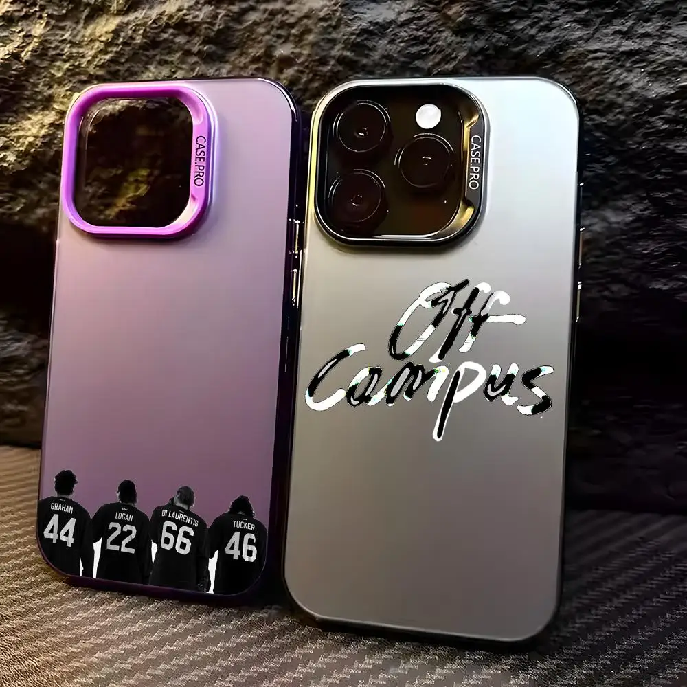 TV O-Off Campus Phone Case For iPhone 17 16 15 14 13 12 11 Pro Max Designer Matte Laser Aurora Funda Phone Case - view 2