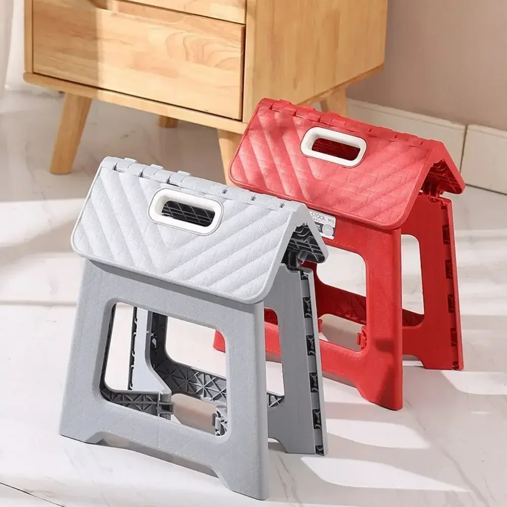 Folding Step Stool Thickened Plastic Folding Stool Lightweight Handheld Portable