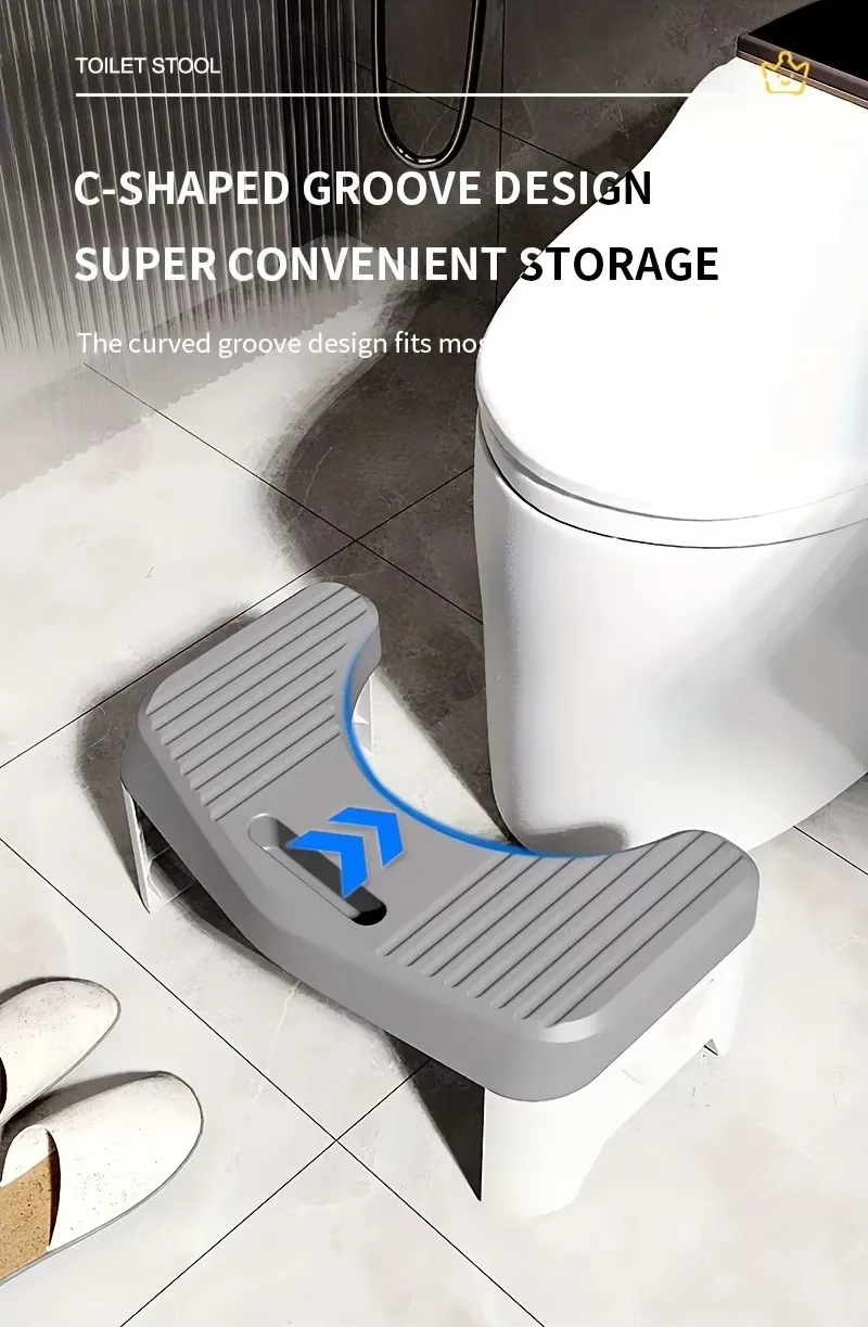 Verstellbarer Toilettenhocker für bequeme Unterstützung im Badezimmer, ideal für Erwachsene, Kinder und Schwangere – Detail 4