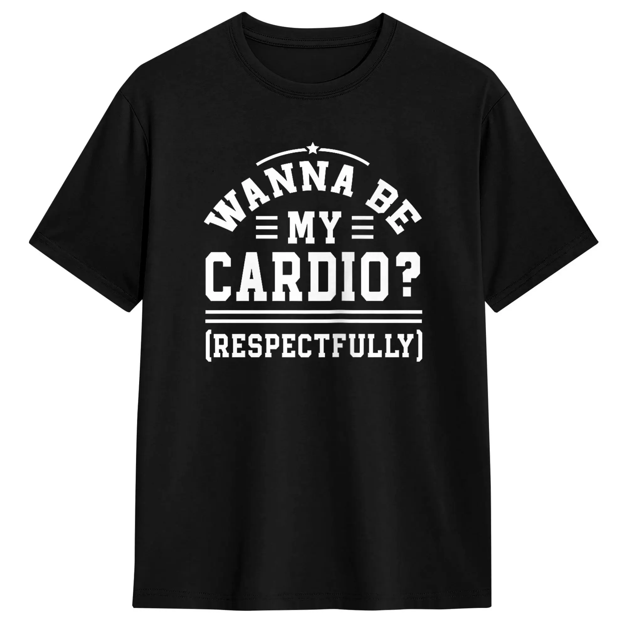 T-shirts pour hommes « Wanna Be My Cardio Respectfully », en coton, streetwear d'été, manches courtes, col rond, style Harajuku, décontracté
