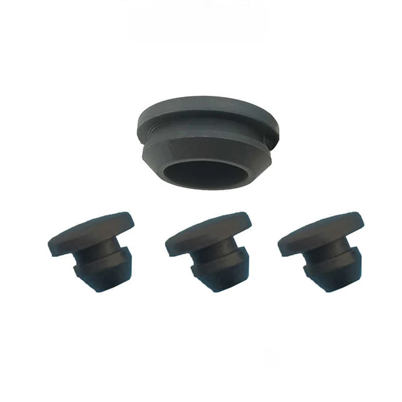 Black Snap-on Silicone Rubber Cap 2.5-60.6mm T Type Hole Plug Cover Blanking End Cap Tube Inserts Bung Seal Stopper Sealing Plug