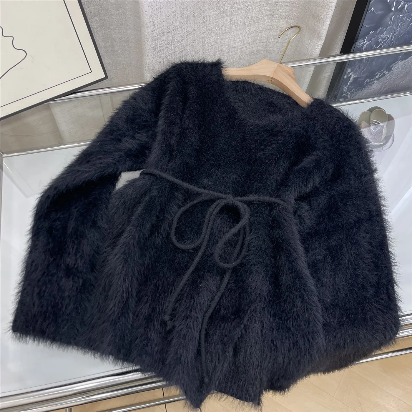 

Теплый зимний свитер, свободный круглый женский свитер Ne K4 Sweet Straight Cut Long Sve, осенне-зимняя мода