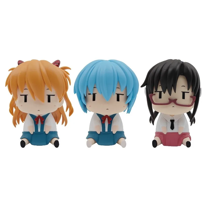 

Neon Genesis Evangelion Q Version, Dumb Face, Asuka, Rei, Makinami Action Figures, Children's Toys, Birthday Gifts