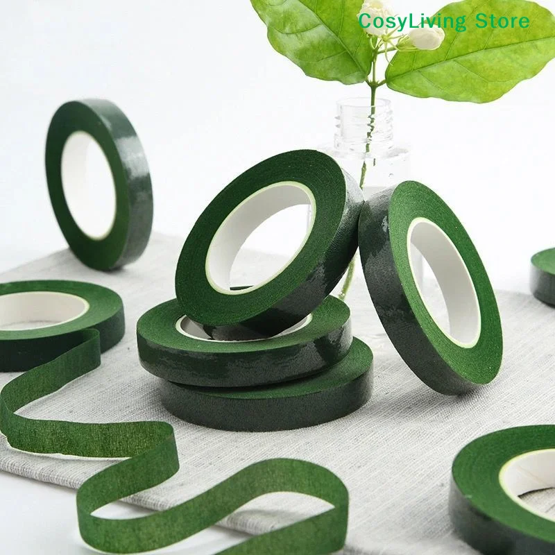 1Roll Self-Adhesive Floriculture Tape Bouquet Floral Stem Wrapping Stamen Decorative Paper Tape DIY Florist Wedding Supplies