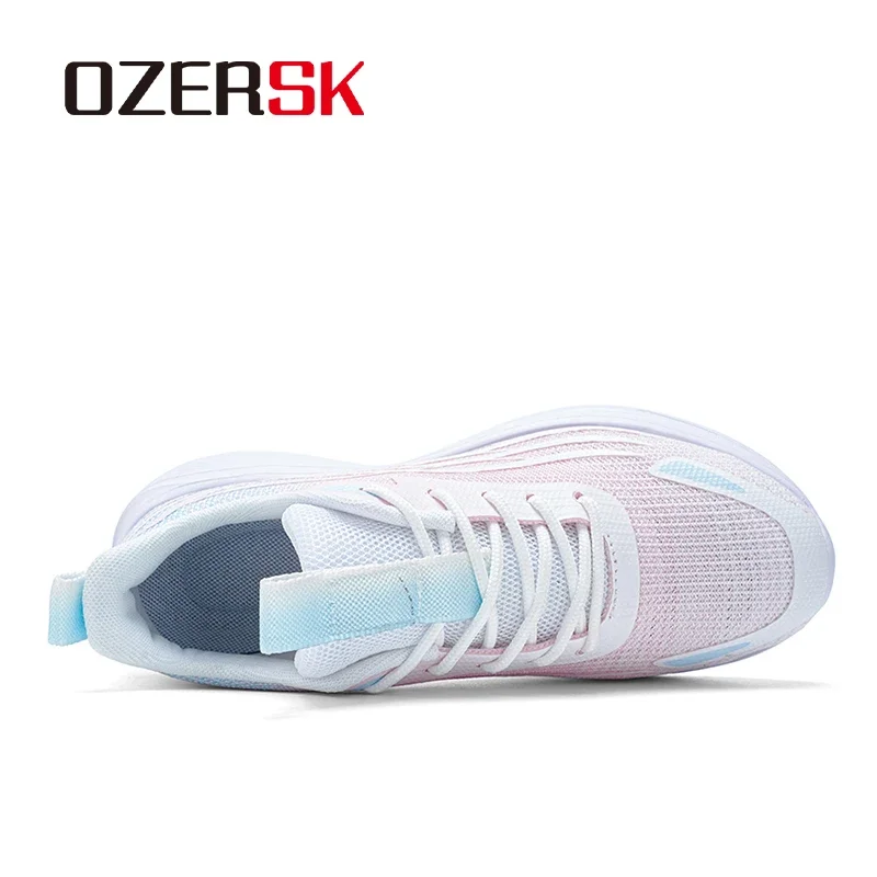 OZERSK, zapatos de moda para mujer, zapatos informales antideslizantes con cordones, transpirables, ligeros y cómodos, con suela de EVA, talla 35-41