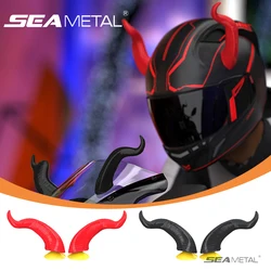 SEAMETAL Motorbike Helmet Decoration Devil Horns Super Cool Motorcycle Windshield Decor Horn Electric Car Helmet Suction Horns