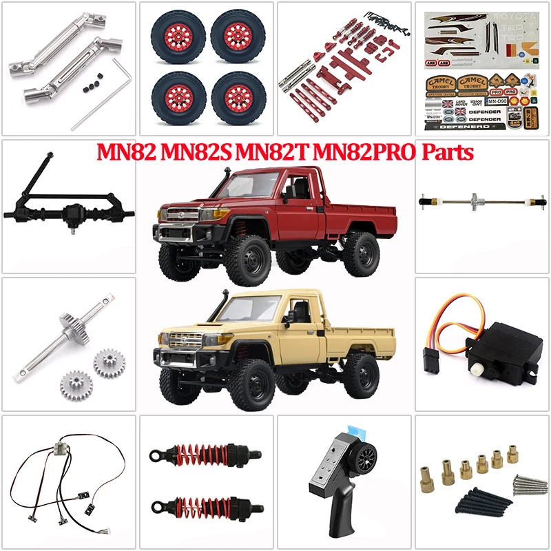 MN82 MN82S MN82T MN82PRO Off-road Model Car Original Parts Transmission Shaft Sticker Gear Tire Servo Motor Remote Control
