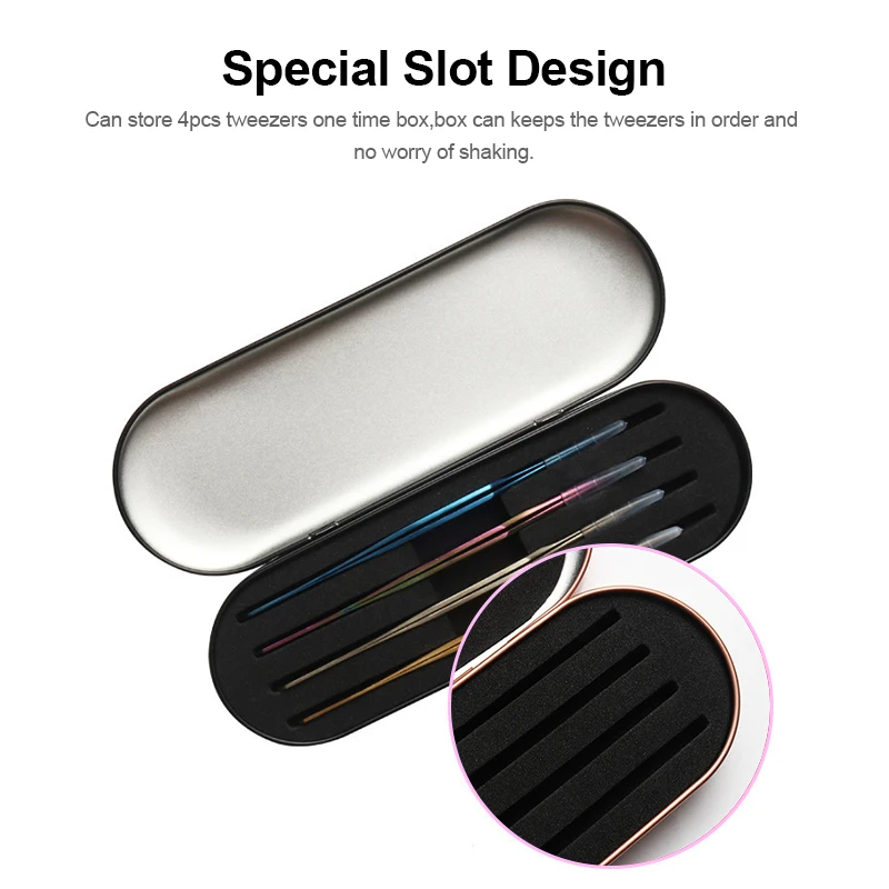 2/3/4 slots pinças de cílios requintado flandres proteção caixa de armazenamento cílios lash extensão beleza lápis caso ferramentas de maquiagem