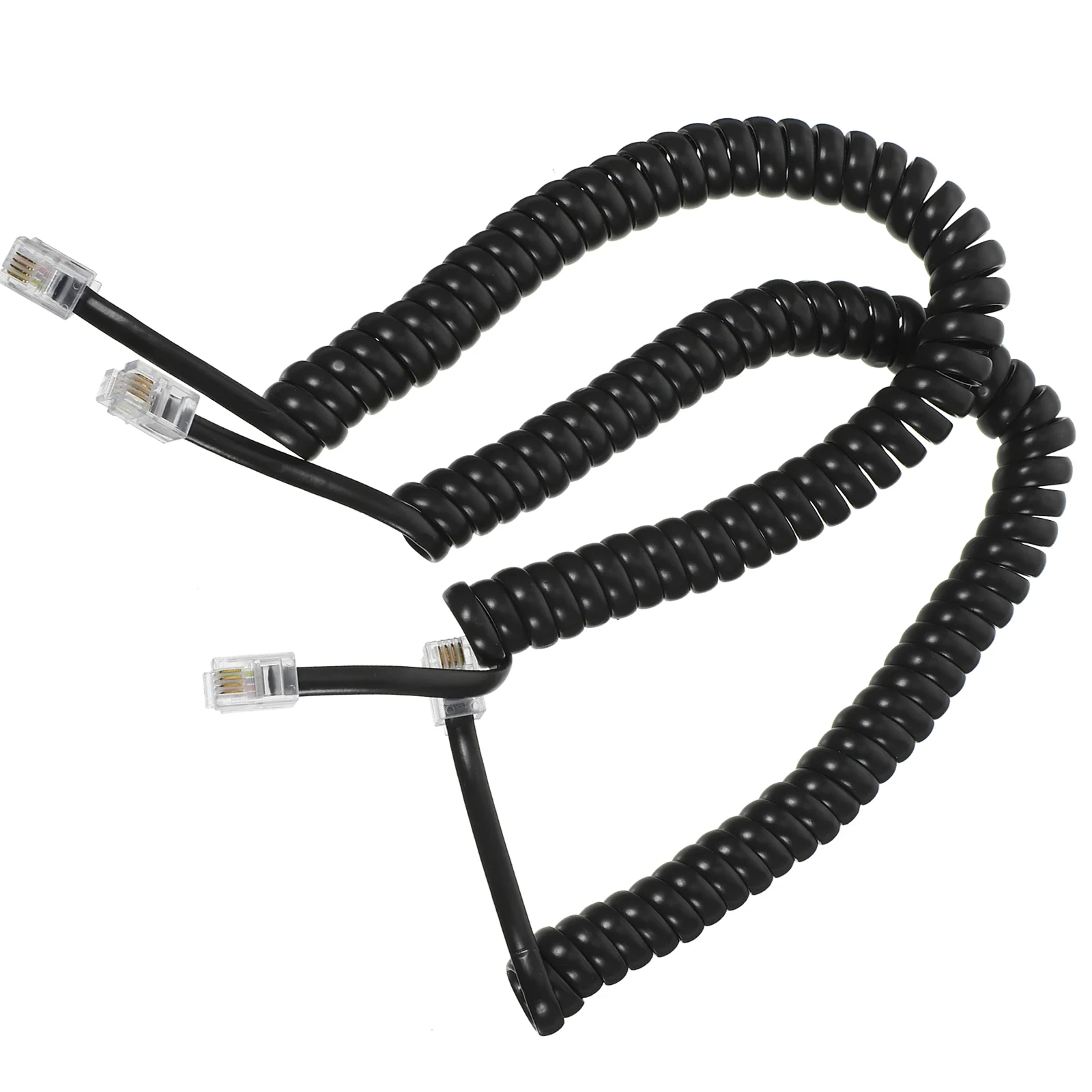 2 Pcs Telephone Cord Landline Spring Spiral Cords Coiled Cable for Copper Accessories Phones