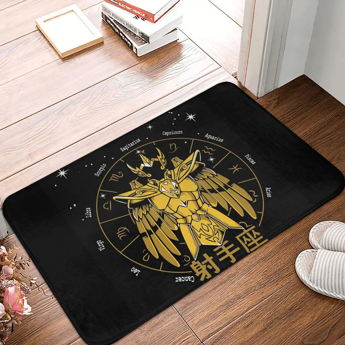 Knights Of The Zodiac Sagittarius Cloth Milo Gold Saint Seiya Anti-slip Doormat Floor Mat Carpet Rug for Kitchen Footpad Mats