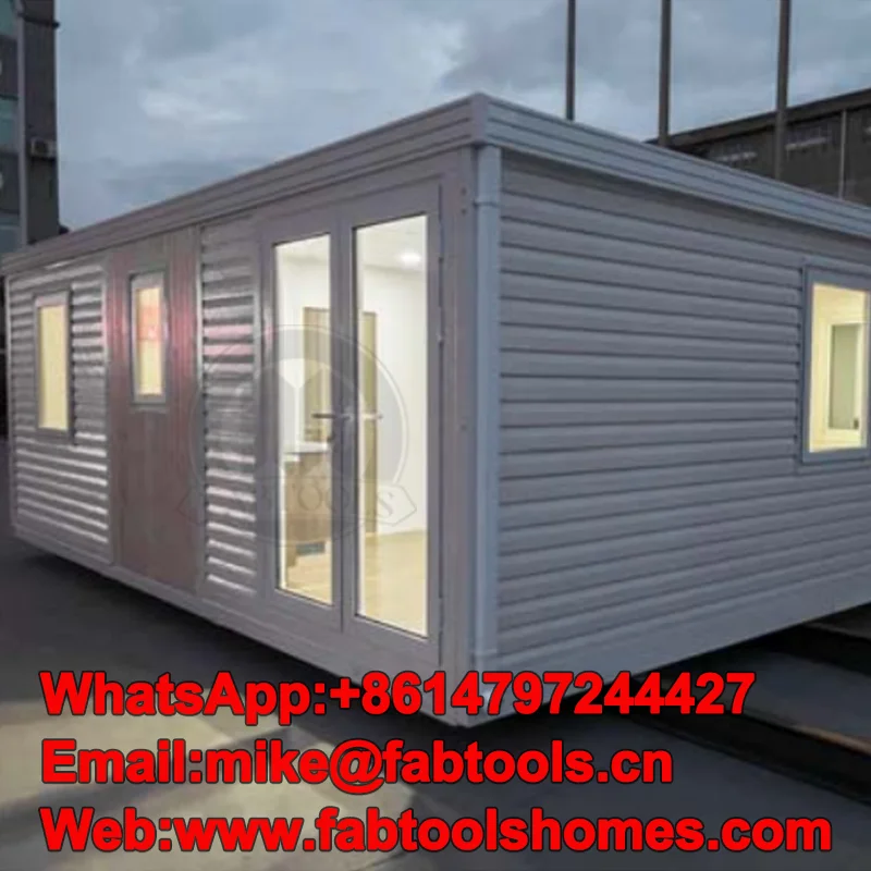 20ft Mobile Home Modular Portable House Prefab Apartment Hotels Offices Tiny Prefabricated glass Container house