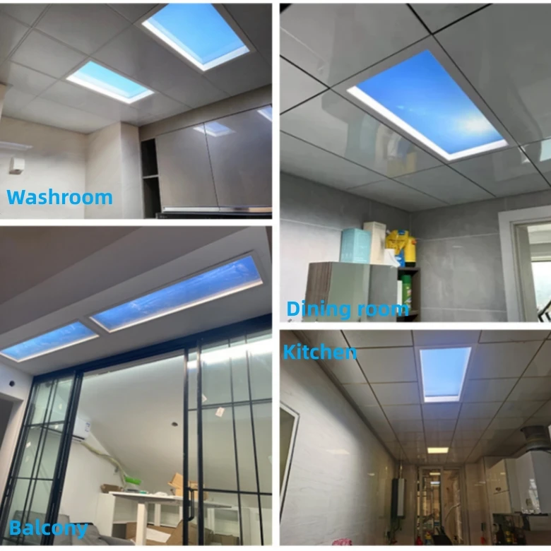 Modern Embedded Smart Home Light Emitting Diode Blue Skylight Artificial Emitting Diode Light Sky Ceiling Indoor