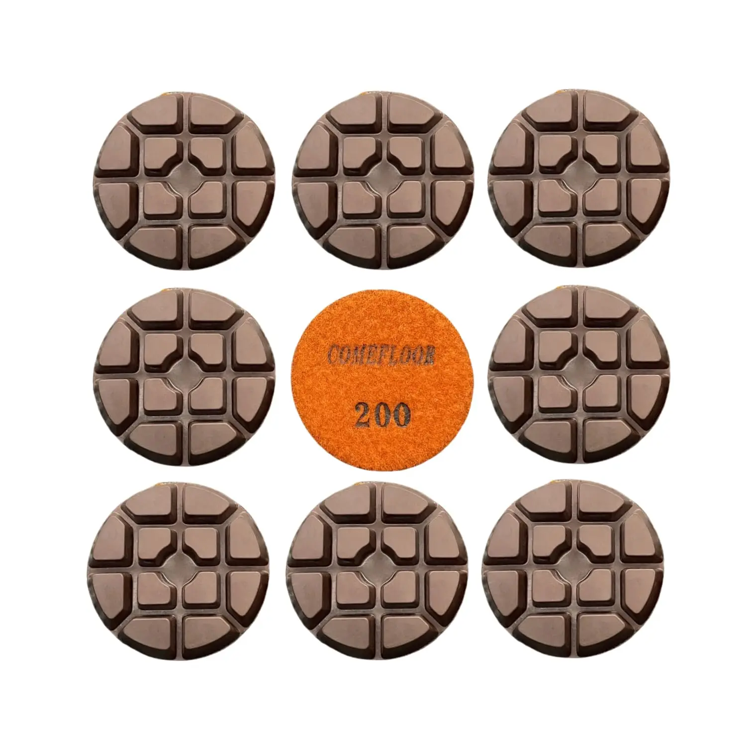 

3-дюймовые алмазные полировальные круги на смоляной основе для терраццо, мрамора, гранитных полов, с креплением на липучке, 200 шт. # 9 шт.