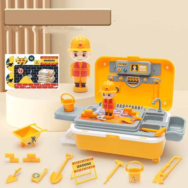 Simulations-Werkzeugset-Set, Rollenspiel-Rucksack-Box-Spielzeug für Kinder, STEM-Lernen, pädagogisches Rollenspiel-Set für Kinder im Alter von 3–8 Jahren