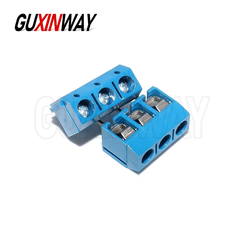 10pcs blue Spacing Terminal Block Splice Screw Type PCB Screw Terminal Splicable KF301 2pin 3pin