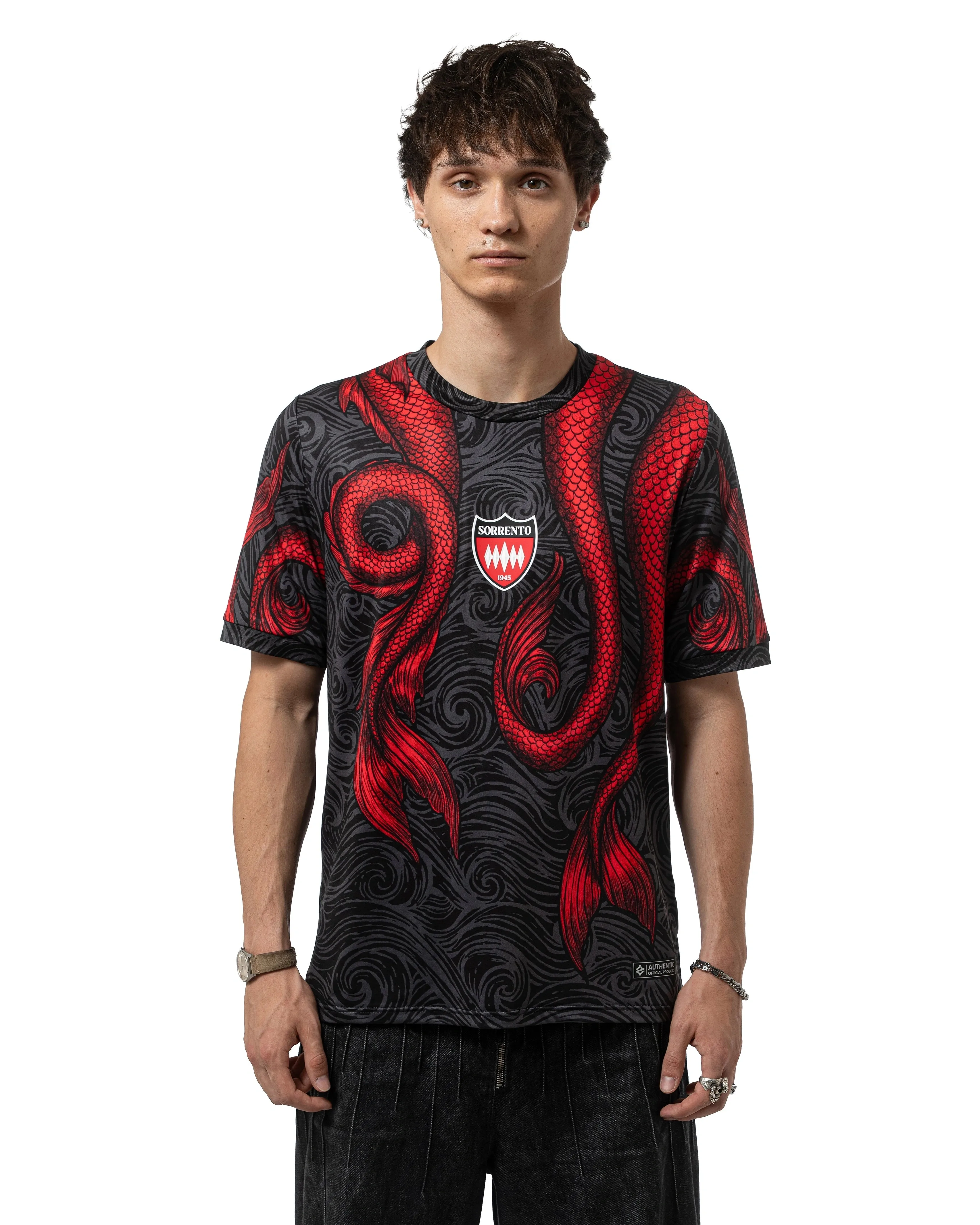 Summer Men's and Women's Sorento Capsule Series Football Shirt, Men's Summer 3D Sports T-shirt, Training Breathable Quick Drying