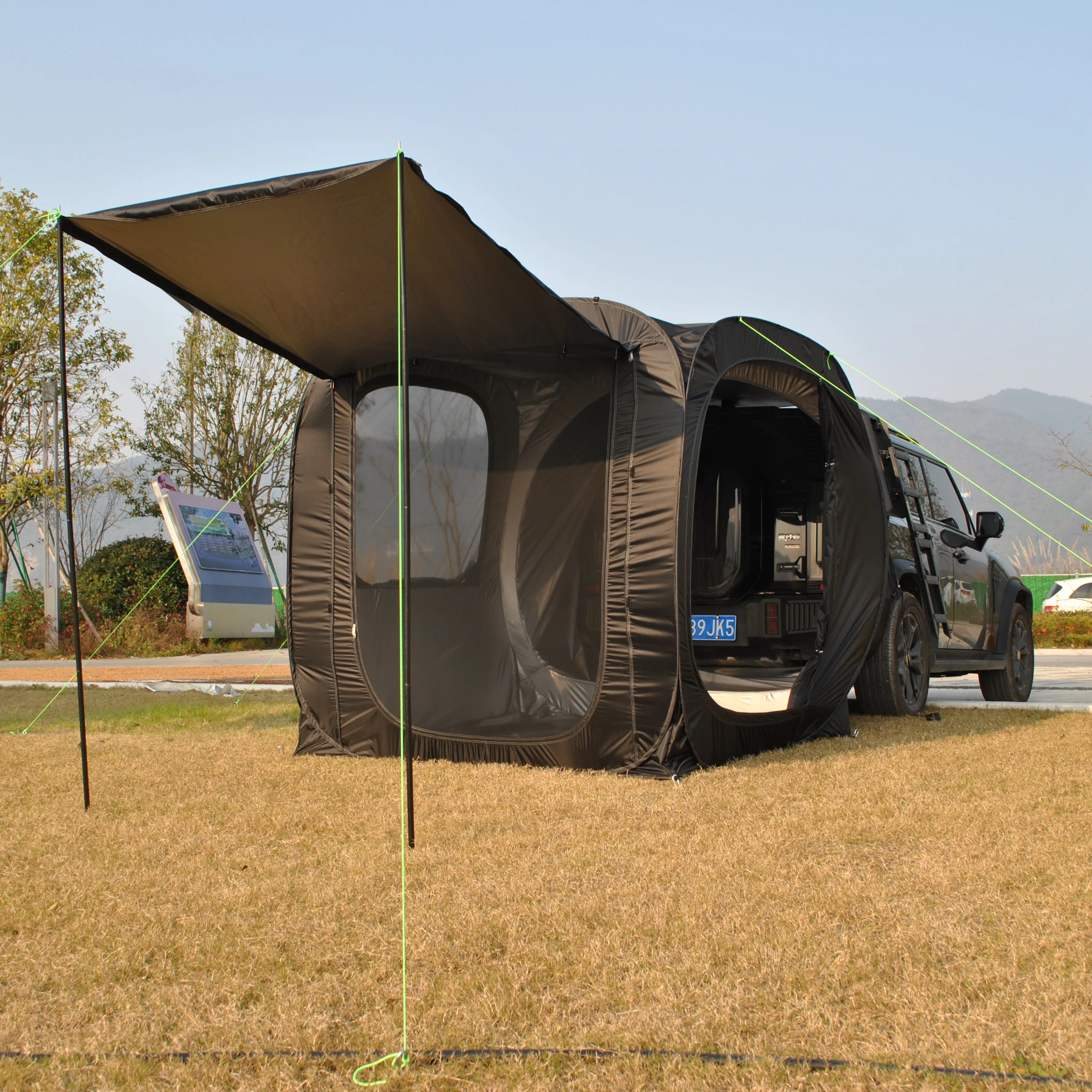 Car Tent Waterproof Tent, Car Tailgate Tent,Pop Up Car Rear Tent, SUV Tents Car Tents for Campers Multipurpose Truck Tent