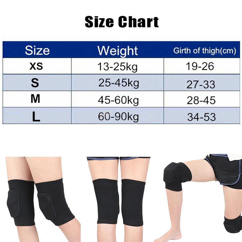 1Pair Sports Knee Pad Adults Kid Dance Knee Protector Elastic Thicken Sponge Knees Brace Support for Gym Yoga Workout Training