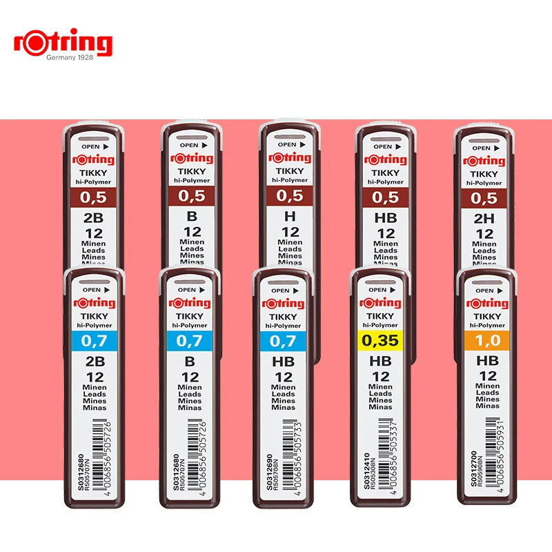 Rotring Tikky Hi-polymer Mechanical Pencil Refill Pencil Lead 0.5 0.7 2.0mm HB 2B