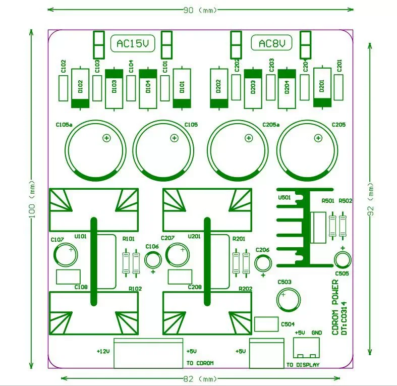 

High Current LT1084 CD-ROM Power-Supply Fever Linear Power -Supply Independent Rectifier 3-way Voltage-Stabilized Product-Board