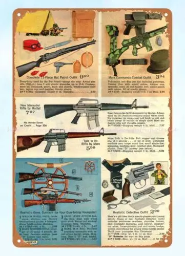 1967 Toy Gun Rifle Marauder metal tin sign home accessories