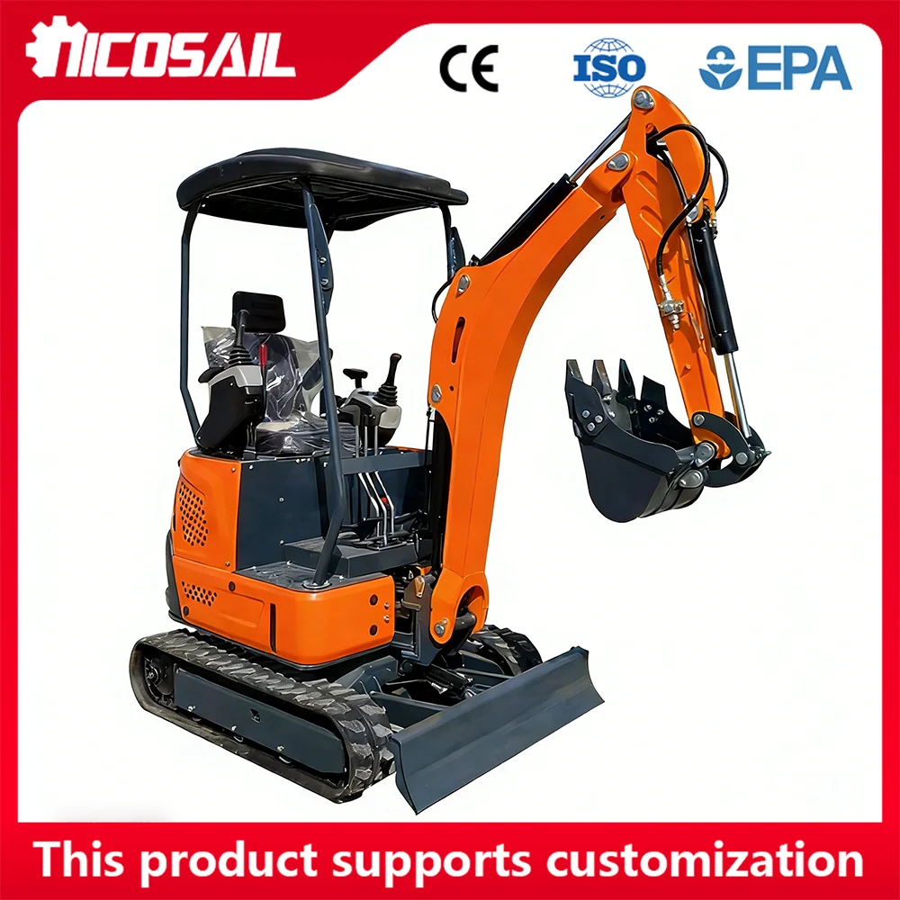 

1.8-ton tracked small excavator Kubota engine used for digging ditches in farms and orchards