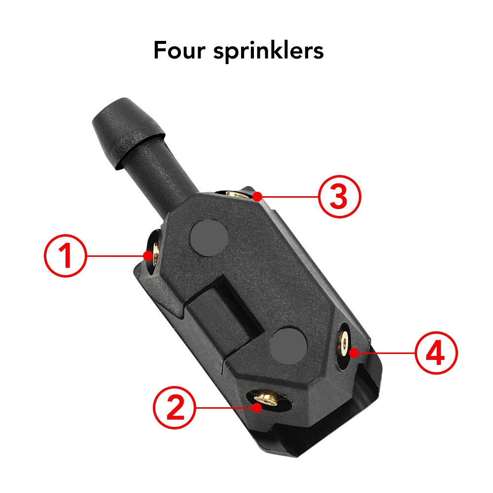 2Pcs Car Windscreen Washer Wiper Nozzles 4 Way Upgrade for Audi A1 A2 A3 A4 A5 A6 A7 A8 Q2 Q3 Q5 Q7 S3 S4 S5 S6 S7 S8 TT TTS RS3 view 5