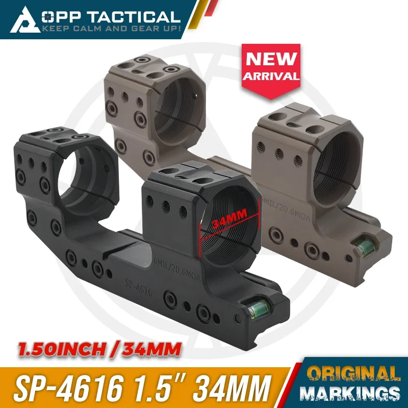 New Scope Rings SP 4616 Solid 34mm Tube Riflescope 38mm 1.50in Scope Mount with Surfaces for Scope Accessories